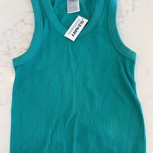 Old Navy Turquoise Ribbed Sleeveless Top